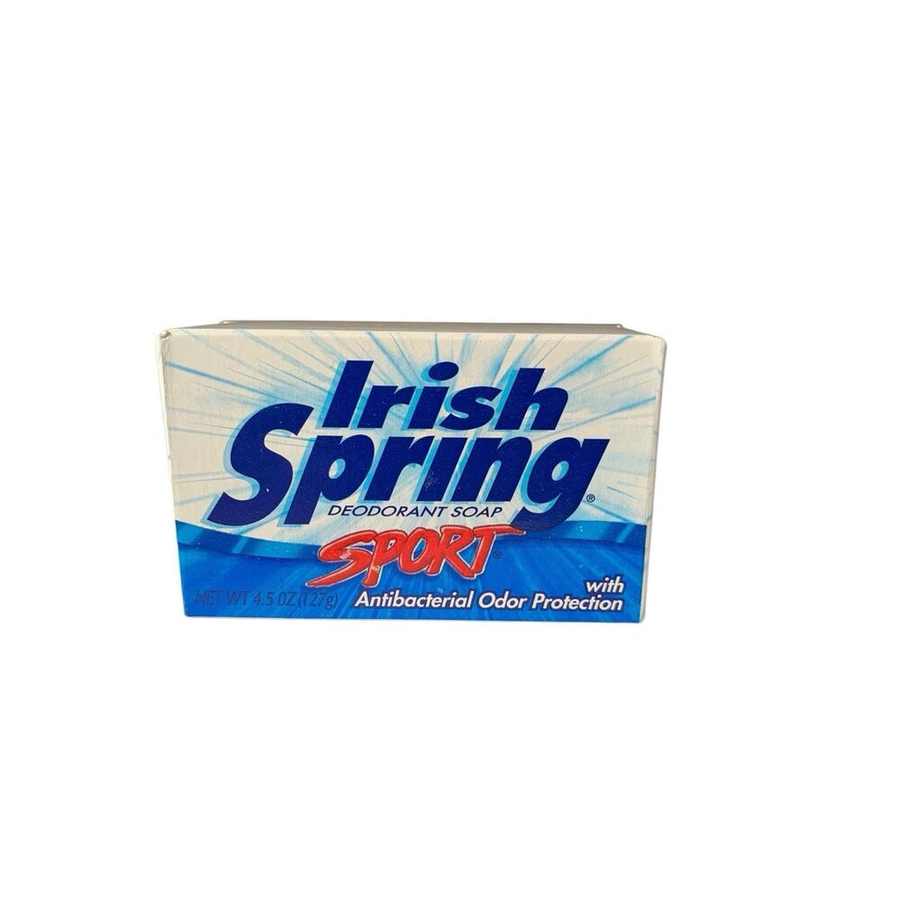 Vintage‎ Irish Spring Sport Deodorant Soap Bar Antibacterial 4.5 oz Sealed USA